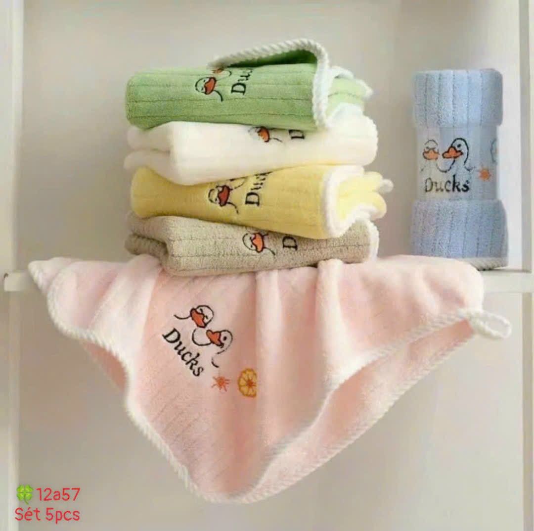 SET 5 KHĂN RỬA MẶT CHO BÉ 